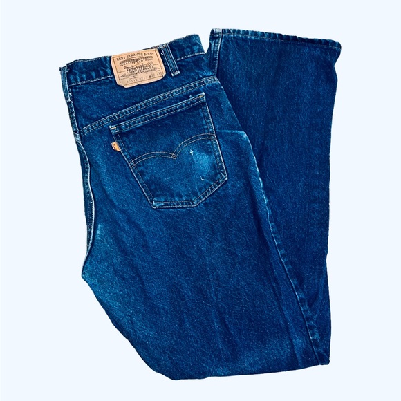 Vintage 1980s Levi’s Orange Tag Bootcut Jeans Size 38/32 - Picture 9 of 10